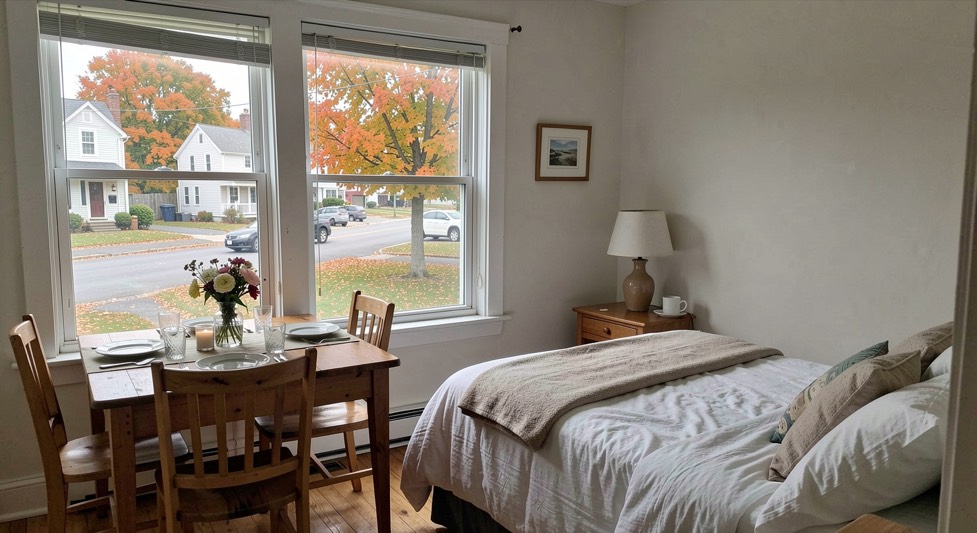 How community projects actually run, garden by garden: a detailed New England home scene focused on community projects that last